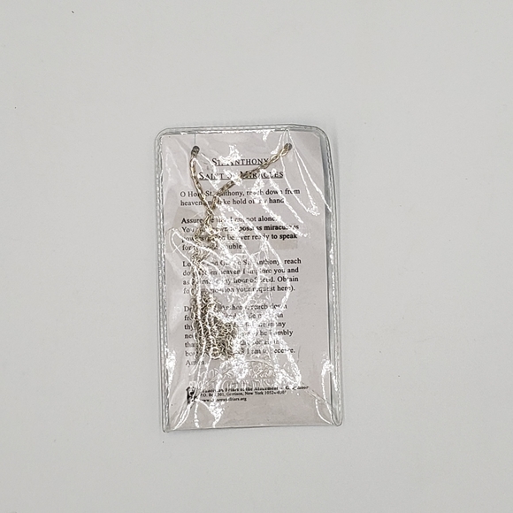 St. Anthony Religious Medallion with Chain - Picture 2 of 3